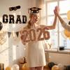 2026 Graduation Decorations, Patio Signs With Stands, 2026 Glittering Plastic Patio Signs For College Graduation Parties
