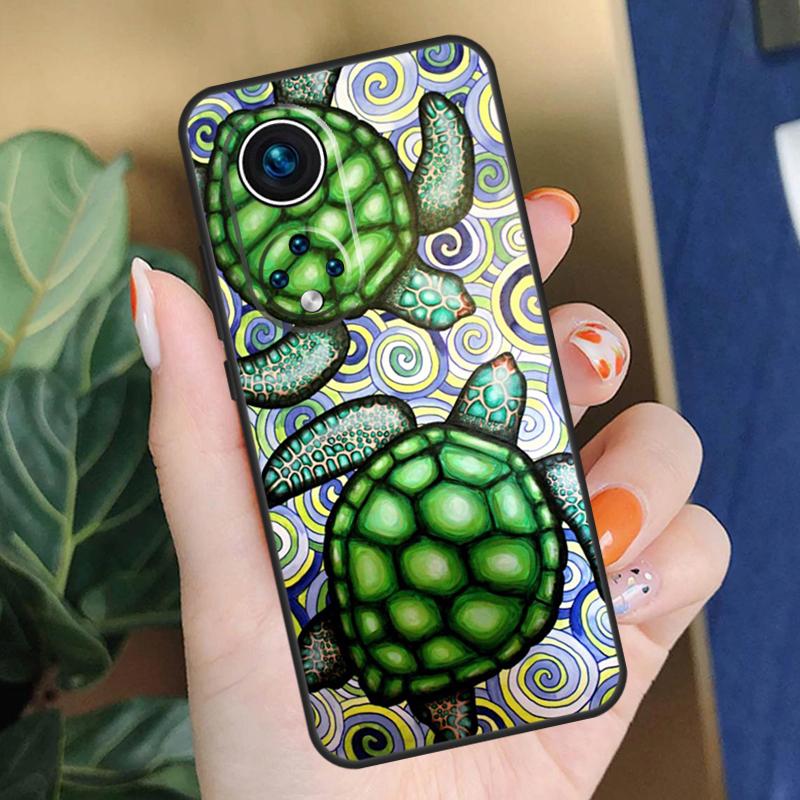 Cute Sea Turtle Case For Honor 200 Pro X9b X9a X8b X8a X8 X9 X9c 50 70 90 Lite Honor Magic 5 6 7 Pro Cover