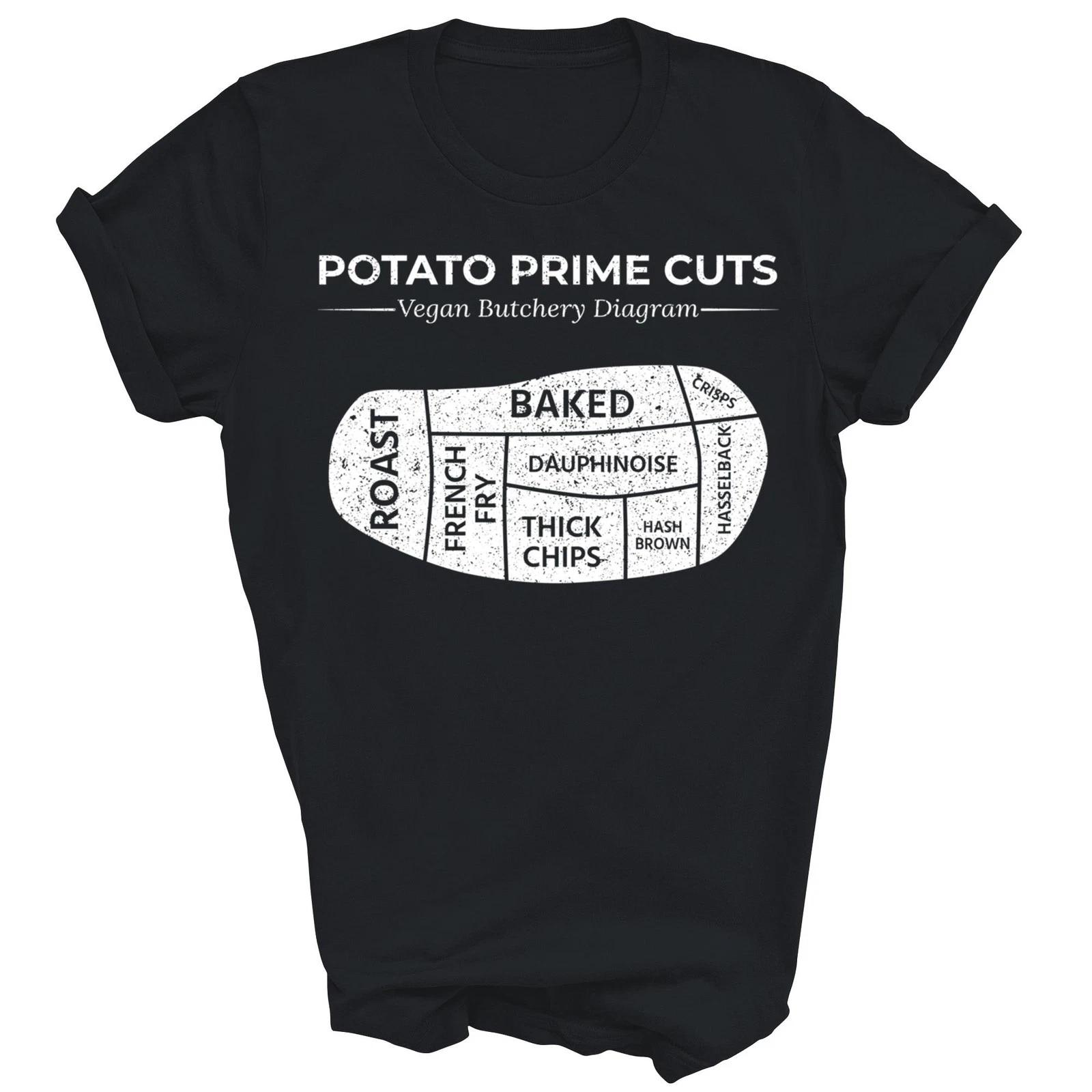 

Potato Prime Cuts Funny Vegan Unisex T shirt S