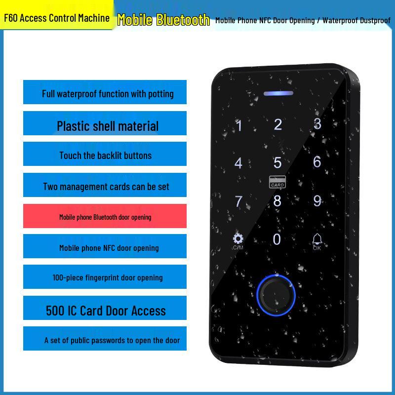 All-in-One Waterproof Fingerprint Access Control System with Password and Card Swipe
