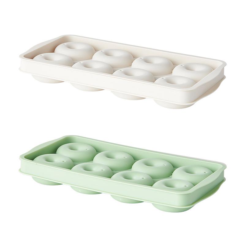 1PC Doughnut Ice Mold Summer Ice Box Green White Donut Mold For Juice Drink Beer Silicone Mold Ice Tray 23.x12x3cm