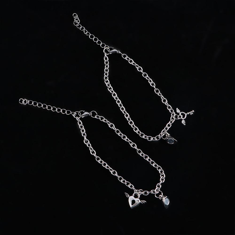 Steel For Men Lock Couple Bracelet Heart Shaped Bracelet Magnet Attraction Fashion Accessories