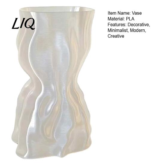 Elegant Housewarming Gift 3D Printed Flower Vase, Modern Minimalist Vase for Living Room Glass Plant Pot Bedroom Home Decor, Creative Floral