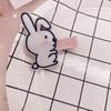Adorable Cartoon Rabbit Hair Clips for Kids - Embroidered Bangs & Side Clips