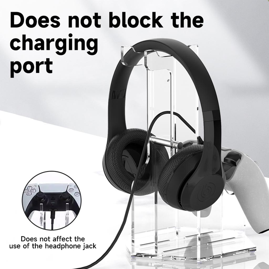 Transparent Acrylic Headphone Game Controller Stand Accessories Holder Rack