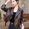 European Style Fashionable Women's Short PU Jacket for Autumn