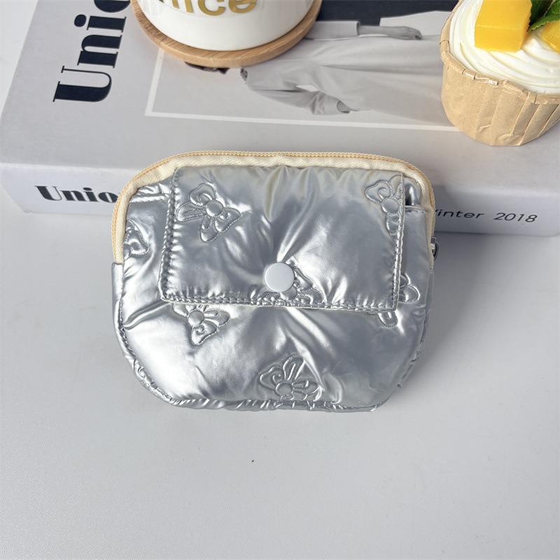 Roztomilé kreslené květinové prošívání Taška na ukládání dokumentů Peněženka na karty Peněženka na mince Peněženka na ID kartu Držitel řidičského průkazu Držák odznaku