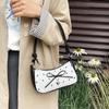 1Pcs New Fashionable And Versatile Texture Light Luxury Single Shoulder Small Square Bags Y2K Pink Bow Armpit Bag For Women