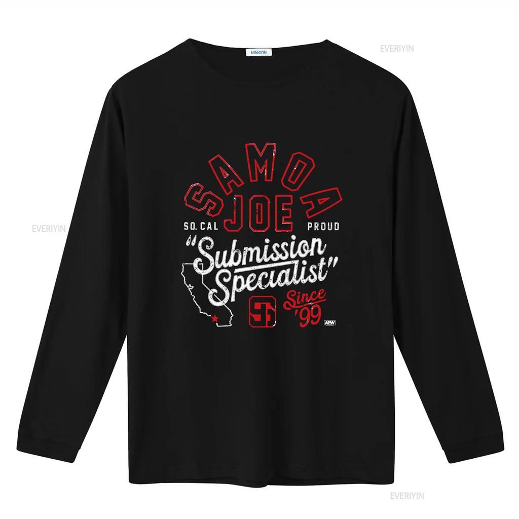 Samoa Joe Submission Specialist T-Shirt AEW Offiziell So Cal Stolz Seit 99 Vintage Gewaschen Atmungsaktives Oberteil Für Den Alltag