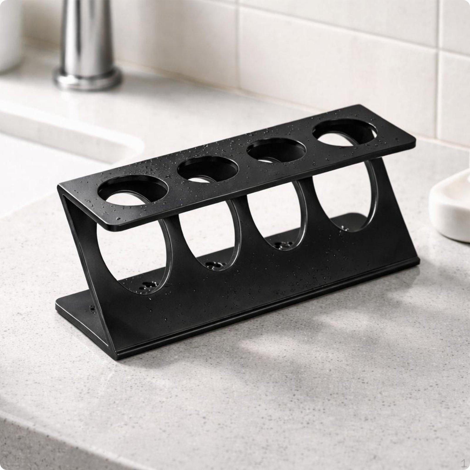Toothbrush and Toothpaste Stand MultipleSlot Design Organizer Fast Water Draining
