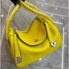 Borsa da Medico Originale in Vera Pelle Piena con Texture Borsa Morbida Strutturata da Donna a Tracolla o da Mano