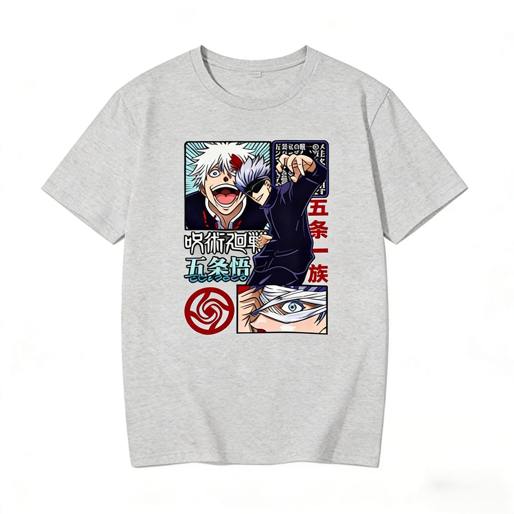 2026 Summer 100New purecotton Jujutsu Kaisen anime character pattern  leisure Short Sleeve Tshirt Round fashion quality shirt