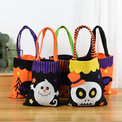 Kinder Kinder Halloween Dekoration Ornament Geschenkbeutel Halloween Süßigkeitentasche Vliesstofftasche Tragetasche