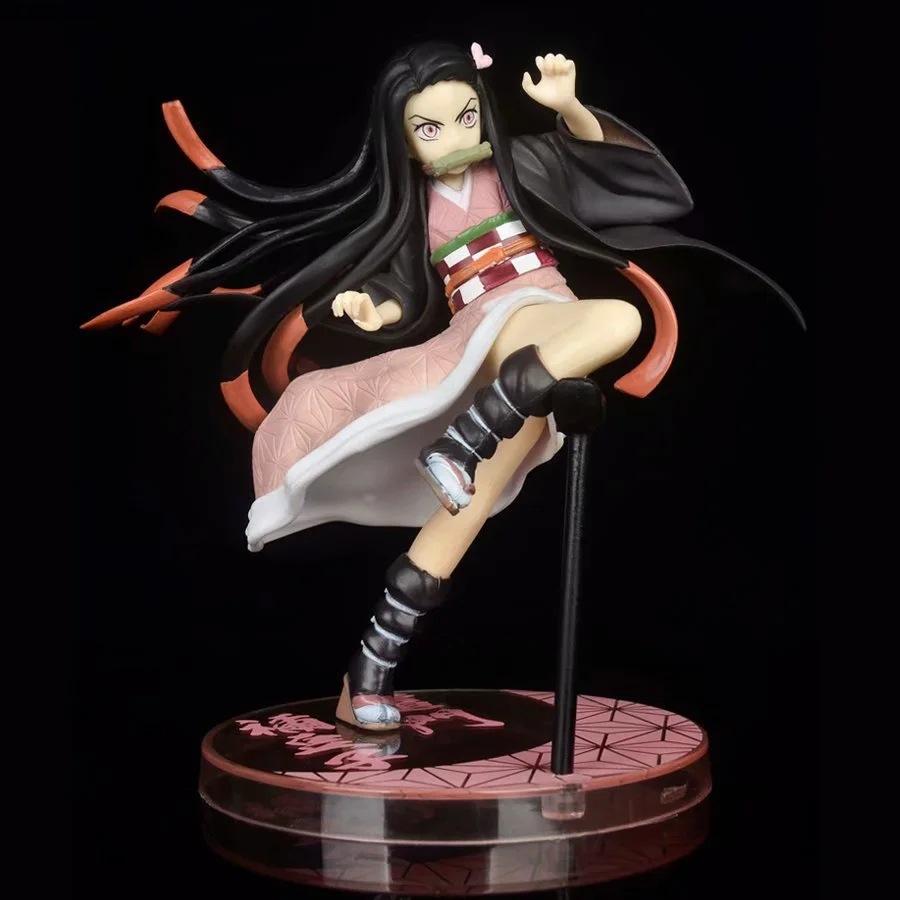 

16cm Anime Demon Slayer Battle Kamado Nezuko Action Figures PVC Scene Statue Collection Decoration Toys Model Children Gifts