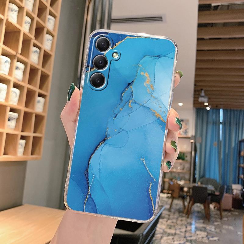 

Мягкий прозрачный силиконовый чехол с рисунком бабочки из мрамора для Samsung A55 A35 M35 M34 S24 Xiaomi Redmi Note 13 Pro, противоударный защитный чехол для камеры Redmi 14C 4G