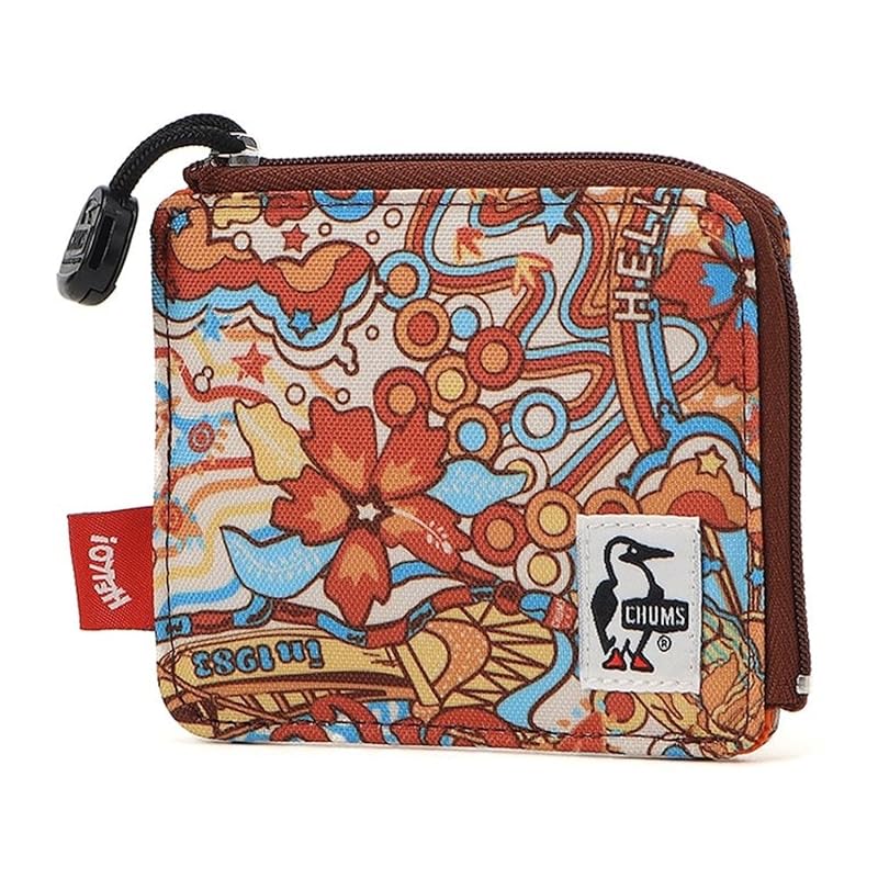 

[Chums] mens wallet Recycle L-Shaped Zip Wallet Hippie Trip