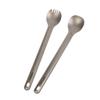 Cuillère à long manche pour le camping Acier inoxydable léger Résistance à la corrosion Spork/cuillère Portable Pique-nique Camping Vaisselle pour le dîner