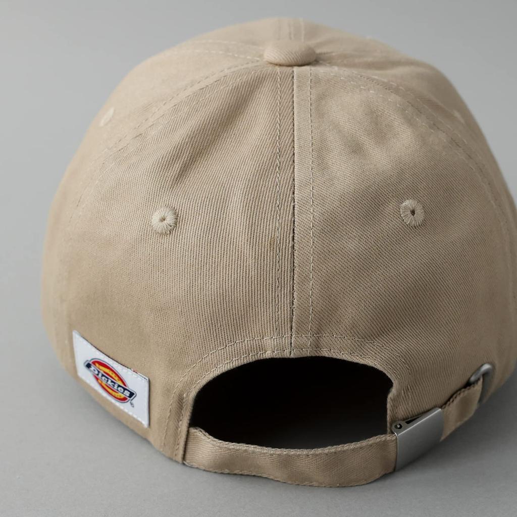 Dickies Patch Emblem Low Cap Logo Polo Cap Hat for Men and Women, Unisex, Solid Color, 874 6-Panel Cotton Cap, Baseball Cap, 024 Looking Beige