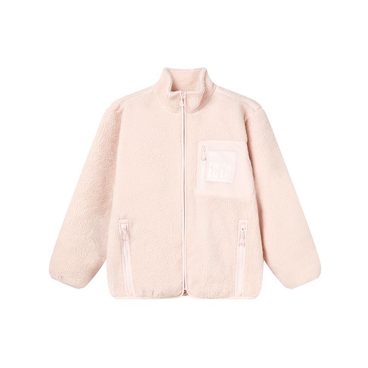 FILA Fleece Pocket Loose Stand Collar Jacket Men Jacket Light-Pink F51M249998F-PK