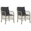 VidaXL Chaises de jardin coussins lot de 2 gris clair résine tressée 365158