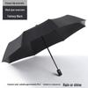 Automatic Dual-Use Folding Sunshade & Rain Umbrella with Black Coating and Custom Logo Printing Capability