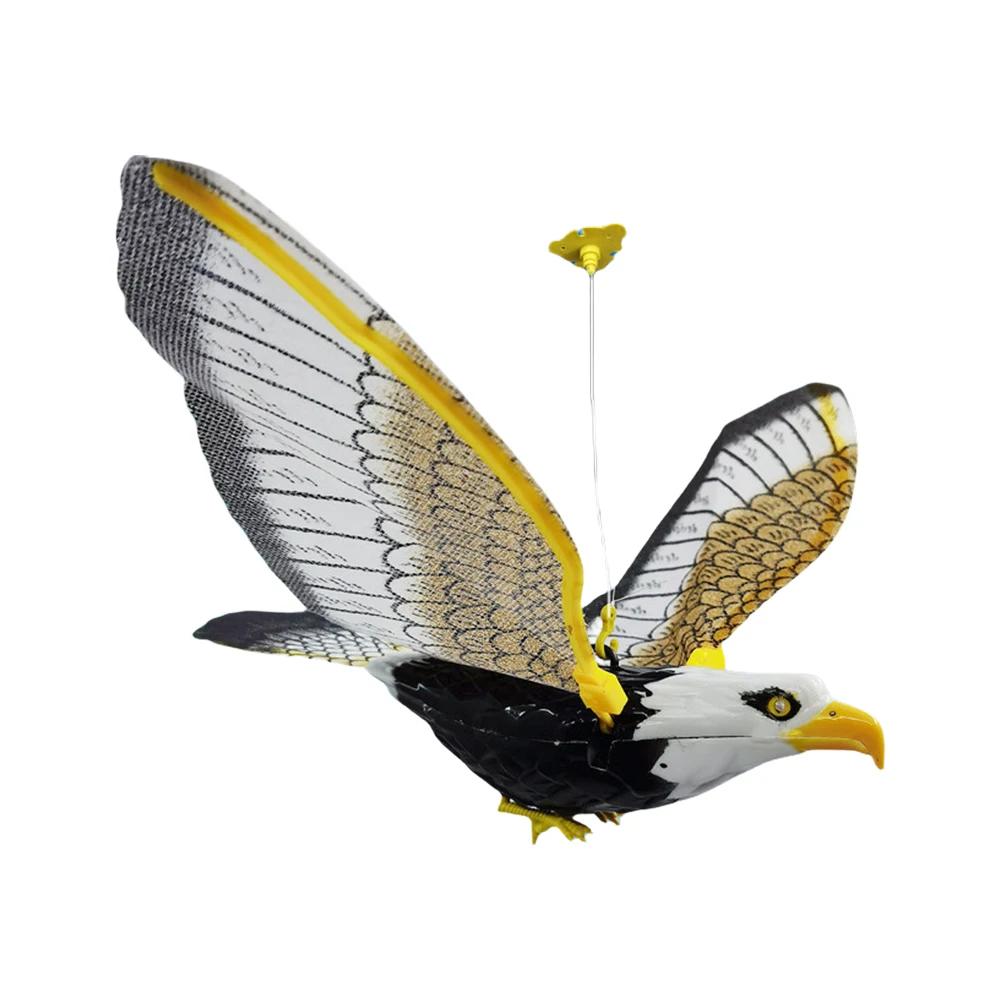 Bird Scarer Hanging Eagle Bird Scarecrow Fake Horned Hawk Decoy Outdoor Falcon Decor Eagle Fake Hawk Decoy Statue Garden Decor