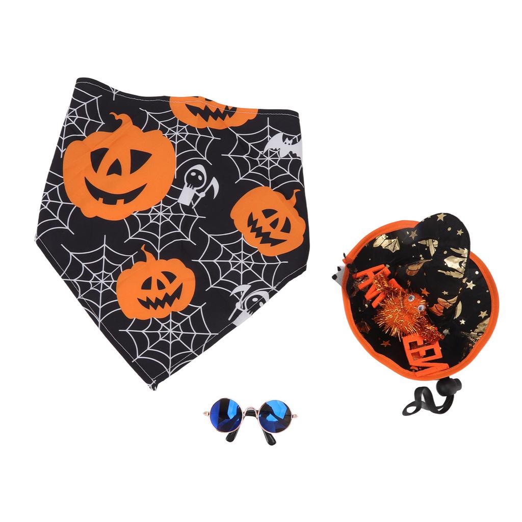 3pcs Halloween Pet Decorations Set Cute Dog Halloween Costume Set for Dogs Cats Puppy Kitten