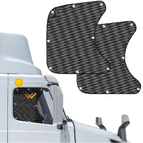 2PCS Side Window Sunshades For Semi-Truck,23.6X21.6Inch Car Side Window Shade RV Semi Truck Accessories