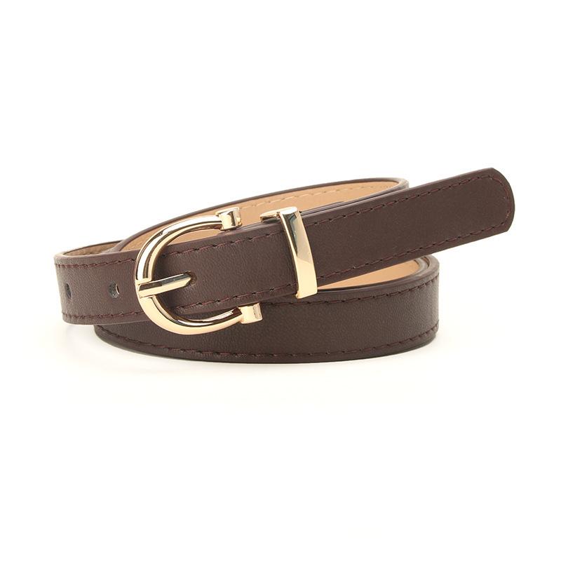 Korean Style Women's Multi-Color Leather Belt, Versatile Thin Waist Accessory for Students, Fashionable Match for Jeans and Clothing.