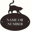 Metal Sign Cat Silhouette Wall Art Customizable Front Door Living Room Decoration Gift