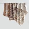 European and American style new flower grid printing silk scarf spring and autumn literary and artistic style atmosphere temperament twill square 