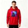 Men Anime Character Print Pullover Hoodie Casual Long Sleeve Loose Streetwear Sweatshirt