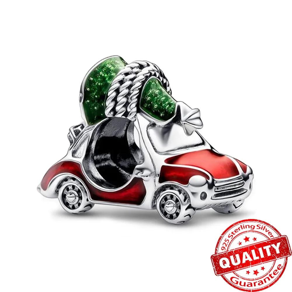 Authentic Copper Gingerbread Man & Candy Cane Christmas Dangle Charm Fit Original Bracelet Santa Claus Xmas Gift