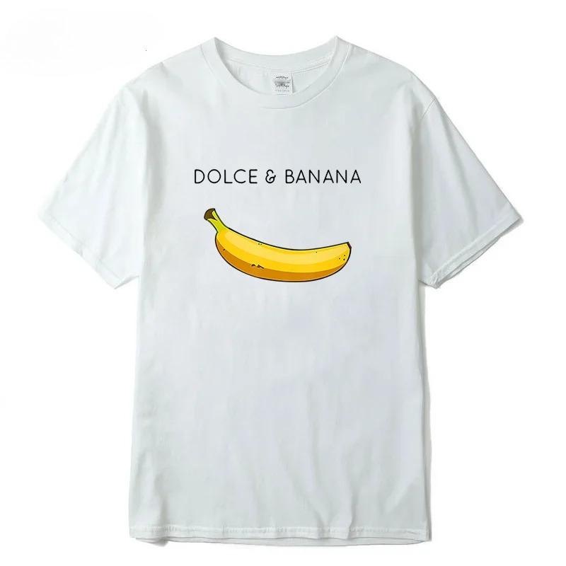 Funny Banana Cotton Cartoon Printed Unisexs And Unisexs Fashion Loose Short Sleeve Summer New Personalized Casual Tshirt