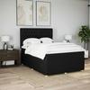 VidaXL Slatted Bed Base with Mattress Black 140x190 Cm Fabric 3292060