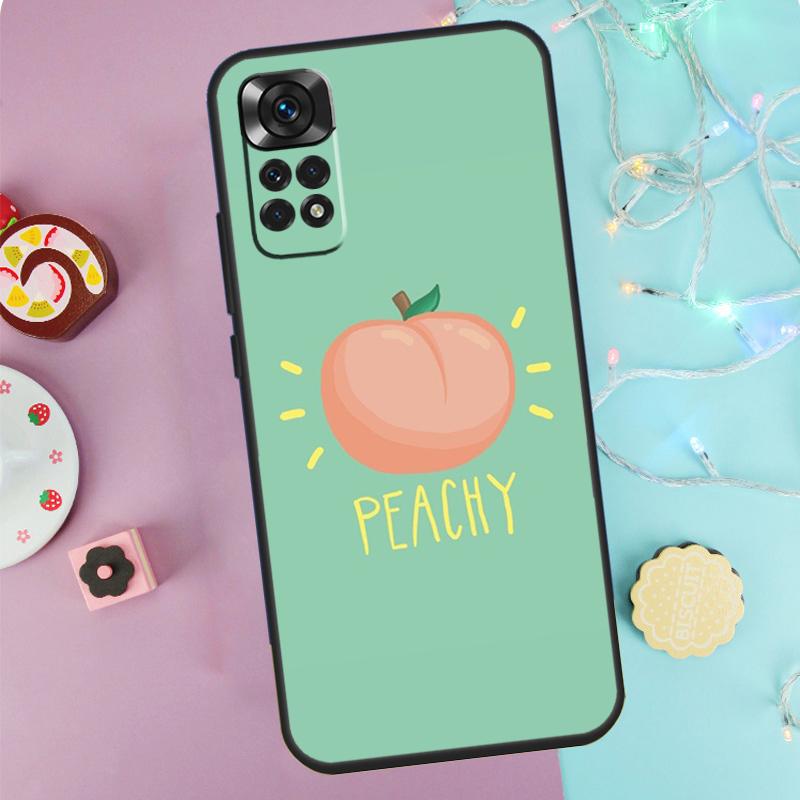 Pink Peaches Aesthetic Case For Xiaomi Redmi Note 14 13 9 10 11 12 Pro 9S 10S 11S 12S Redmi 13C 10C 12C 14C Cover