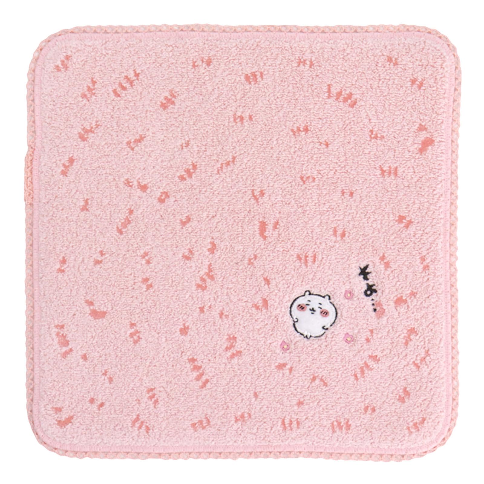 Полотенце Chiikawa Трава 27108001 25 см Ш x 25 см В Женский платок, С рисунком, (27108001A), Розовый, Прибл. розовый