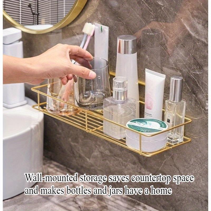 Schweberegale Badezimmerregal Organizer Hängeregal Über Toilette Selbstklebendes Wandregal für Schlafzimmer Küche Zuhause