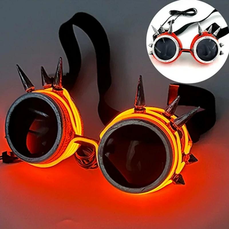 Nieuwe Coole Cyberpunk Stijl Bril Gloeiende Feest Decoratie Lichtgevende LED Zonnebril Verlichting Bar Rave Muziek Dansfeest rood