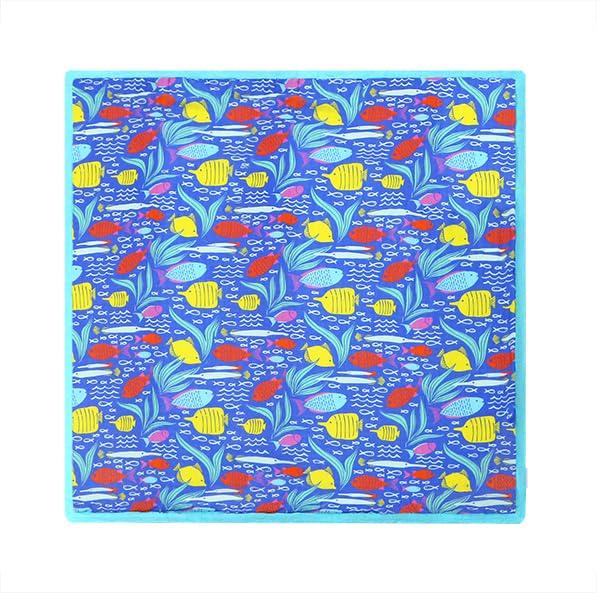 Coco Moon Fish Pattern Sea Creature Hawaiian Blanket 8 Layers of Swaddles Soft Like Silk To the Touch [Quilt Blanket/Gone Snorkeling]