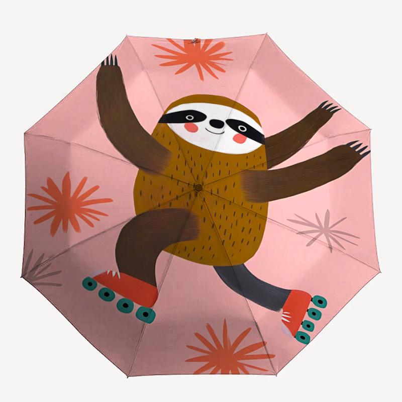 

1pc Sloth Wheels Umbrella That Opens Closes Automatically Perfect Gift with a Convenient Folding Mechanism 22