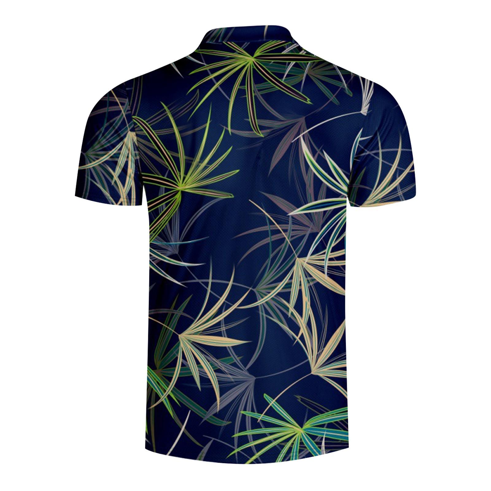 Летний мужской топ с короткими рукавами для гольфа и микроэластичным покрытием — фото 4