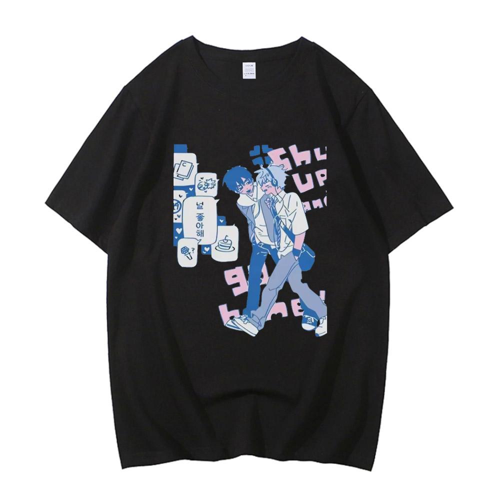 

Summer Childrens Tshirt Street Style Anime Character Printing Unisex and Womens Pure Cotton Round Neck Parentchild Tshirt 4XL