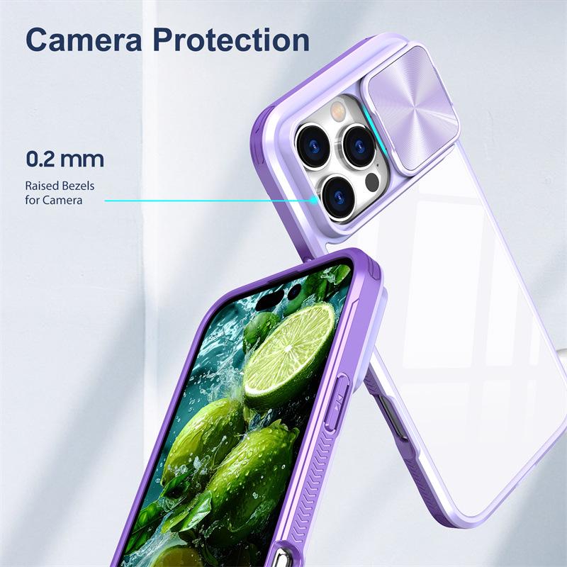 Transparente Schiebe-iPhone-Hülle für Modelle 11-17 Pro Max