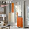 2Pcs Abstract Art Printed Window Curtains Rod Pocket Design For Easy Hanging Polyester Material Machine Washable Drapes For