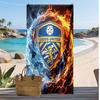 Leeds United Fußball-Druck Strandtuch, Großes Weiches Schnelltrocknendes Handtuch für Strand Camping Schwimmen