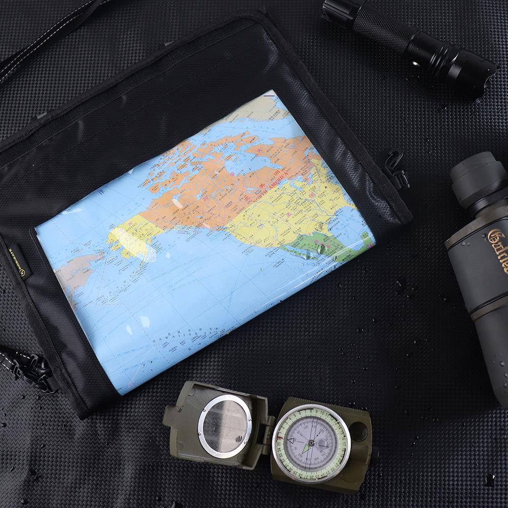 Waterproof Trail Map Case Foldable Transparent Document Bag Outdoor Map Storage Bag For Adventure Camping Travel Hiking