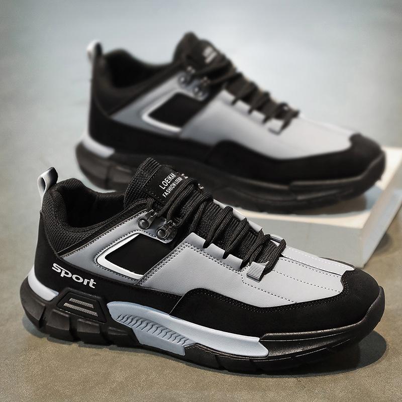 Чоловічі 2025 весна нові чоловічі нековзні кросівки для хайкінгу на платформі з низьким верхом спортивні кеди модні повсякденні робочі черевики