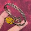 Tiger's eye bangle copper wire wrapped bangle handmade cuff bracelet tiger's eye natural gemstone jewelry adjustable bangle gifts for mother