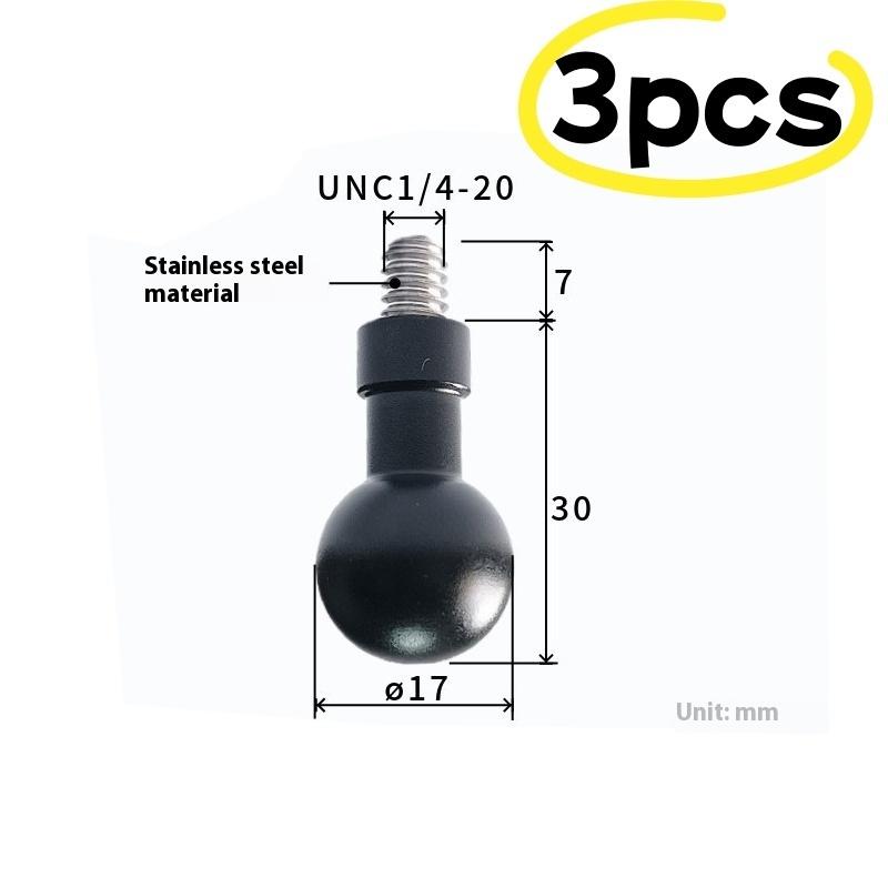 1/3Pcs For 13 12 Insta360 Action 5Pro Pocket 3 Holder Socket Arm Connector Phone Stand 17Mm Ball Head Adapter Mount 1/4" Screw